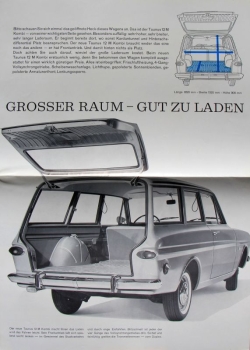 Ford Taunus 12 M Kombi Modelprogram 1964 Carbrochure (0216)
